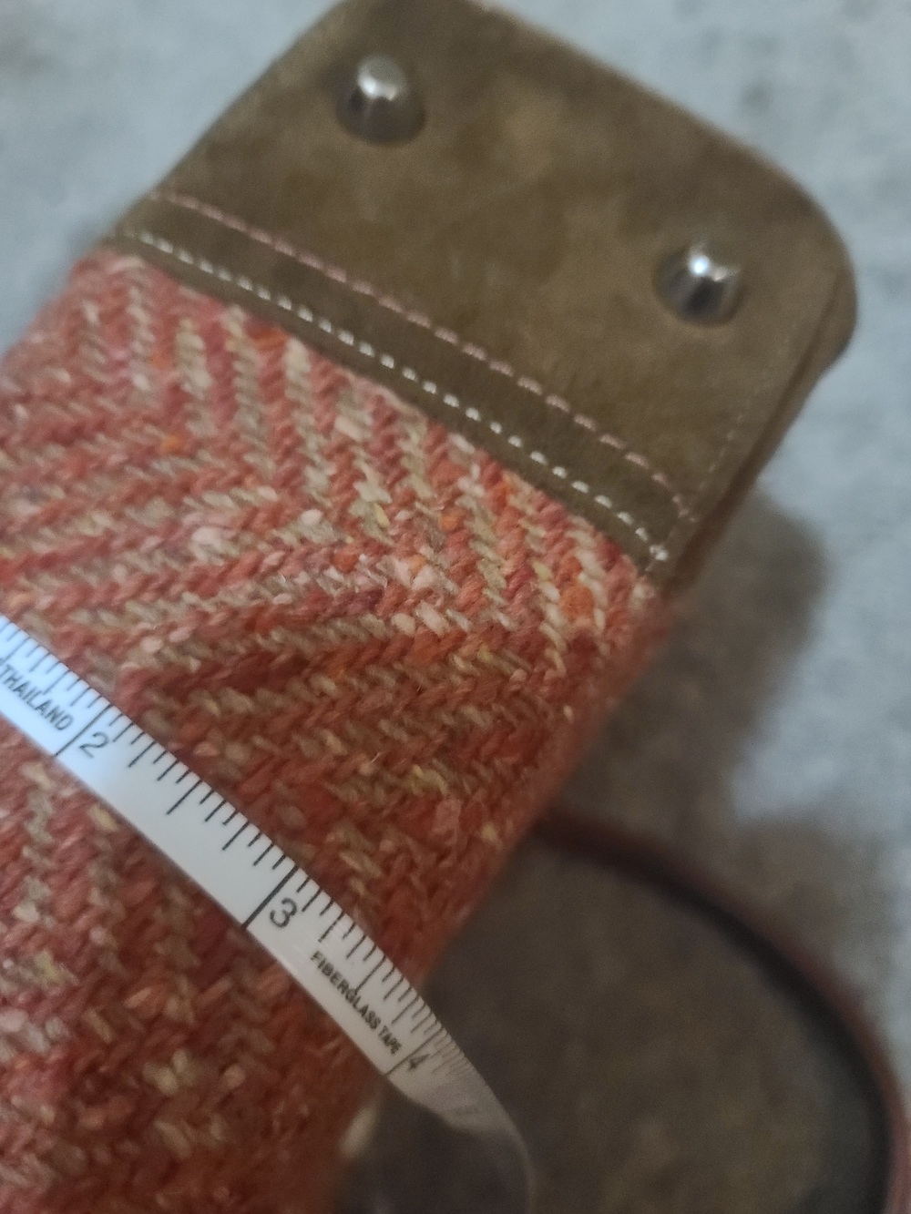 Coach Orange-Brown Tweed Satchel with Leather Trim - Picture 16 of 16